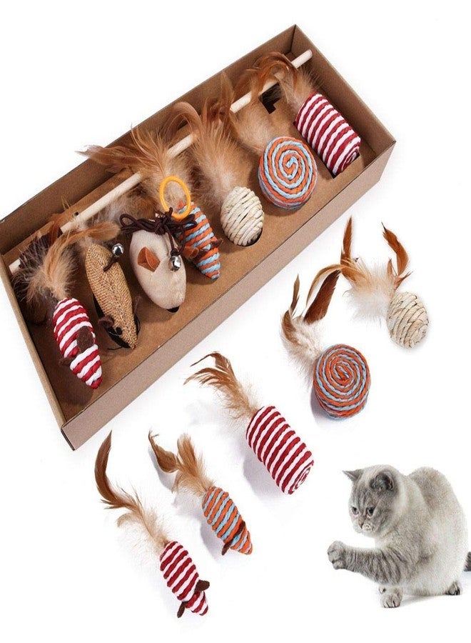Petlicious & More® Custom Cute Wood Plush Play Wand Feather cat Teaser Interactive Toy- 7 Sets - Image 3